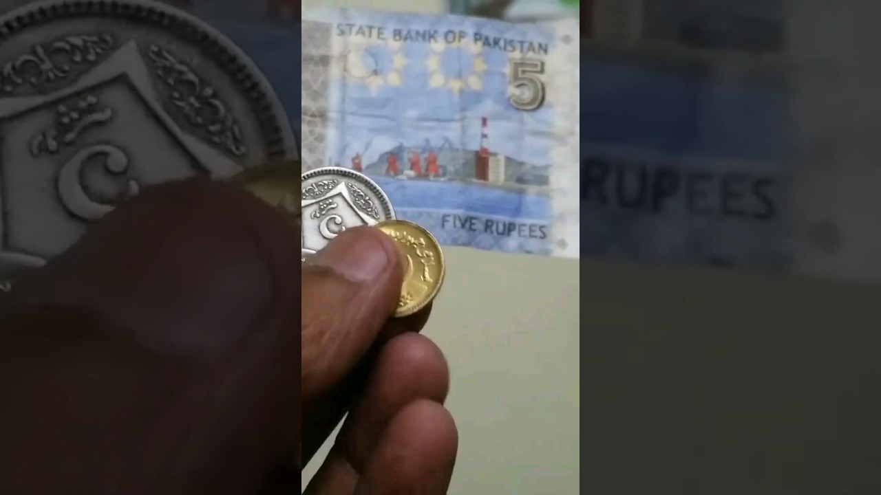 Pakistan 5 #rupees #coins and banknotes #asimcoins