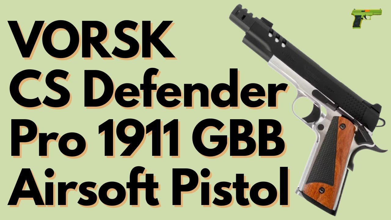 Страйкбольный пистолет VORSK Defender Pro 1911 GBB