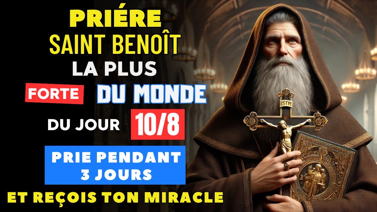 🙏 PRIÈRE PUISSANTE : Saint Benoît, éloigne tout mal visible et invisible. Prie pendant 3 jours !