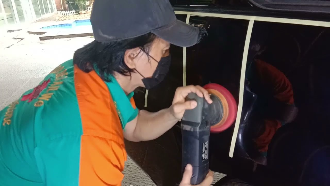 2 cara menghilangkan swirl dengan memakai mesin poles