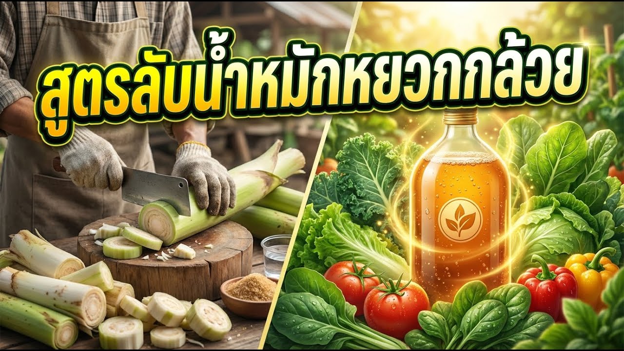 สูตรลับน้ำหมักหยวกกล้วย | หมักง่าย พืชโตไว ดินดี ลดต้นทุน