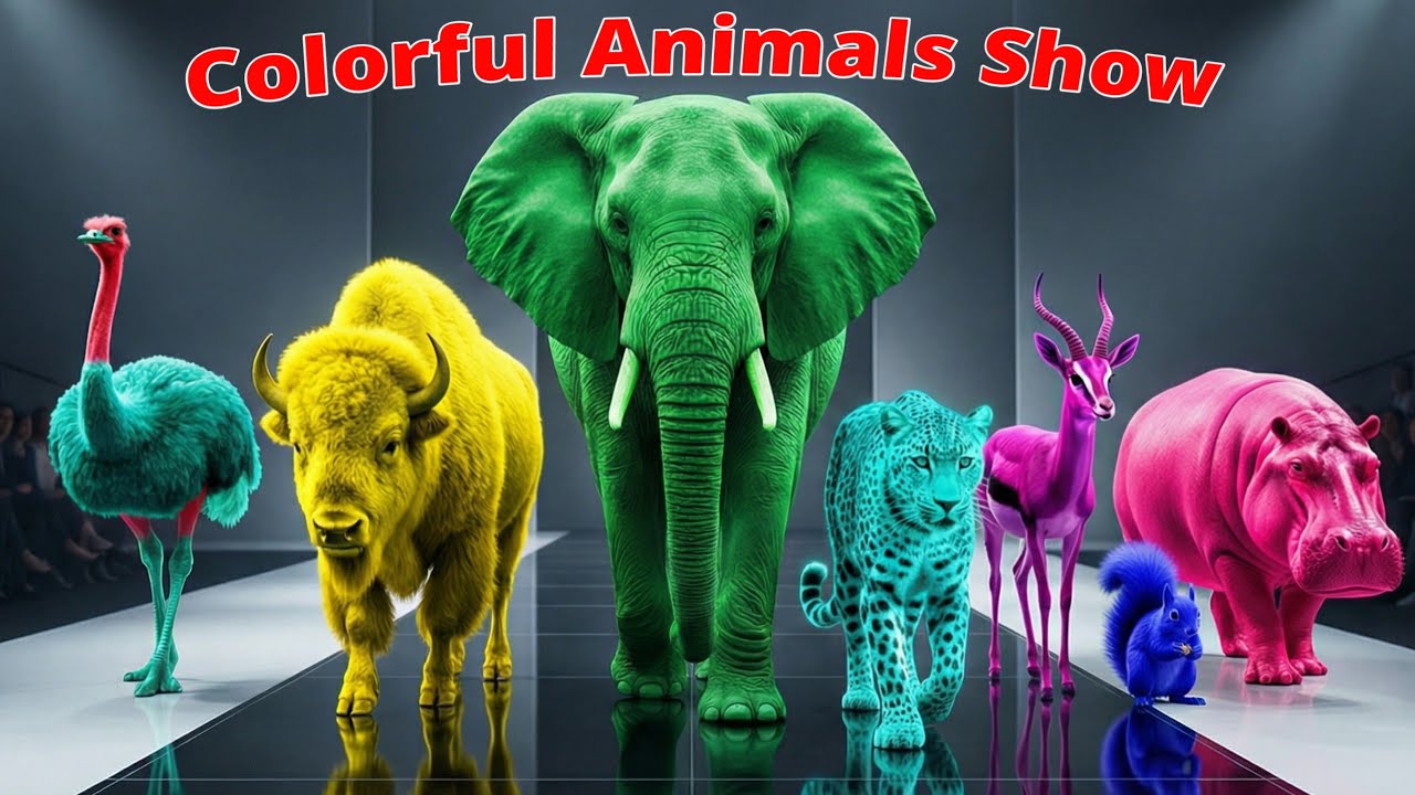 ABC Colorful Safari Animals Show | Animals Song | Nursery Rhymes | ABC Songs | ABC Animals Sounds
