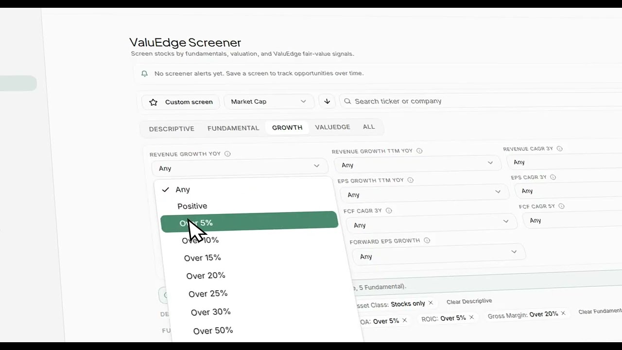 The Stock Screener Built for Value Investors | ValuEdge
