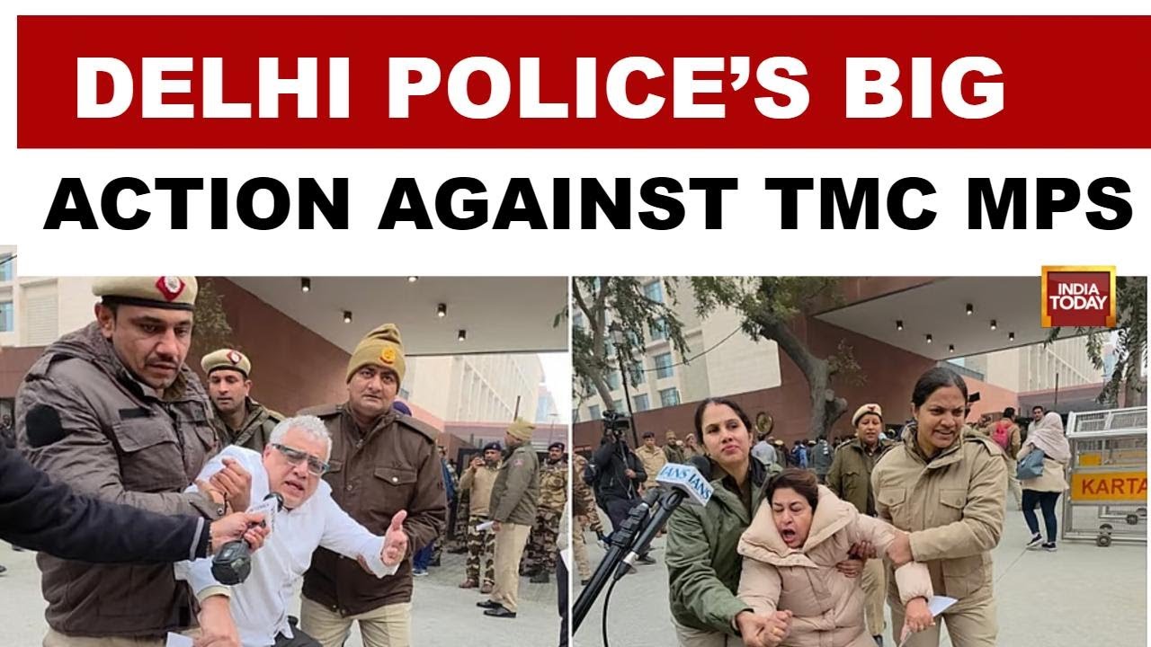 Delhi Police Detain TMC MPs As They hold Protest against BJP in National Capital | India Today