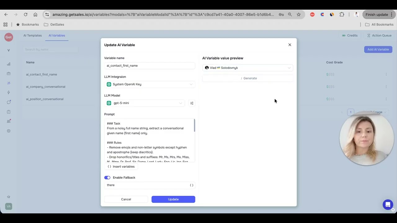 Leveraging AI for Personalized Outreach in GetSales
