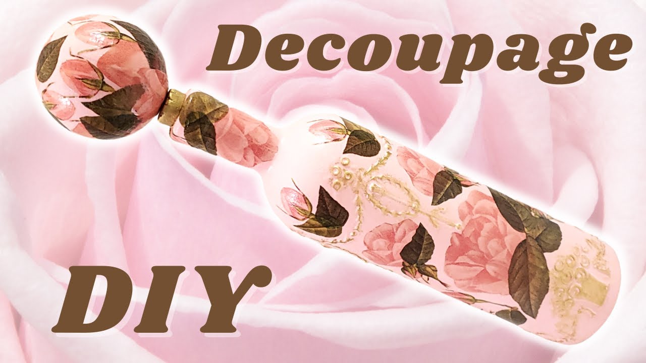 DIY Rose Wine Bottle Art | Decoupage | Wine Bottle Decor