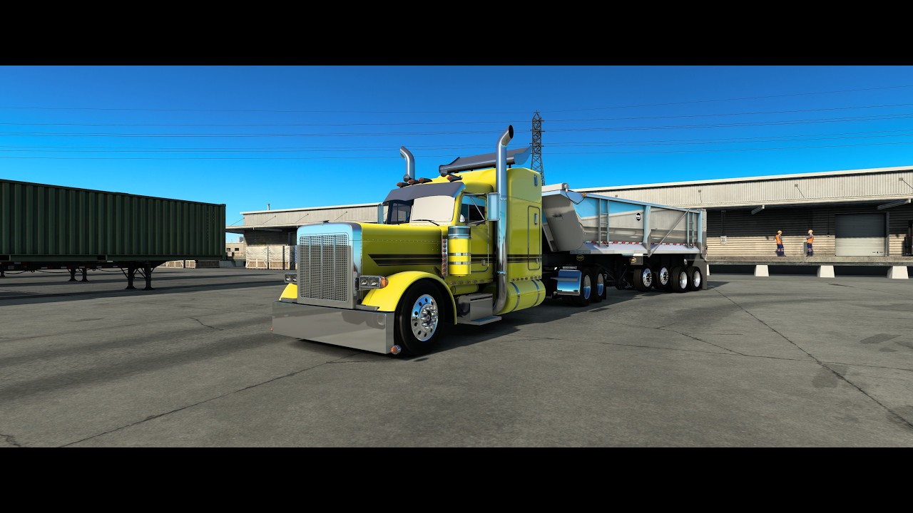American Truck Simulator- Rudas 379. Dro Moddings Dump Trailer  Wood Chips Little Rock To Louisiana