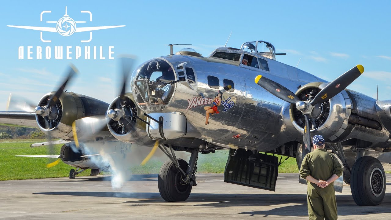 B-17G Flying Fortress “Yankee Lady” Start Up-Take Off-Flying 31Oct20
