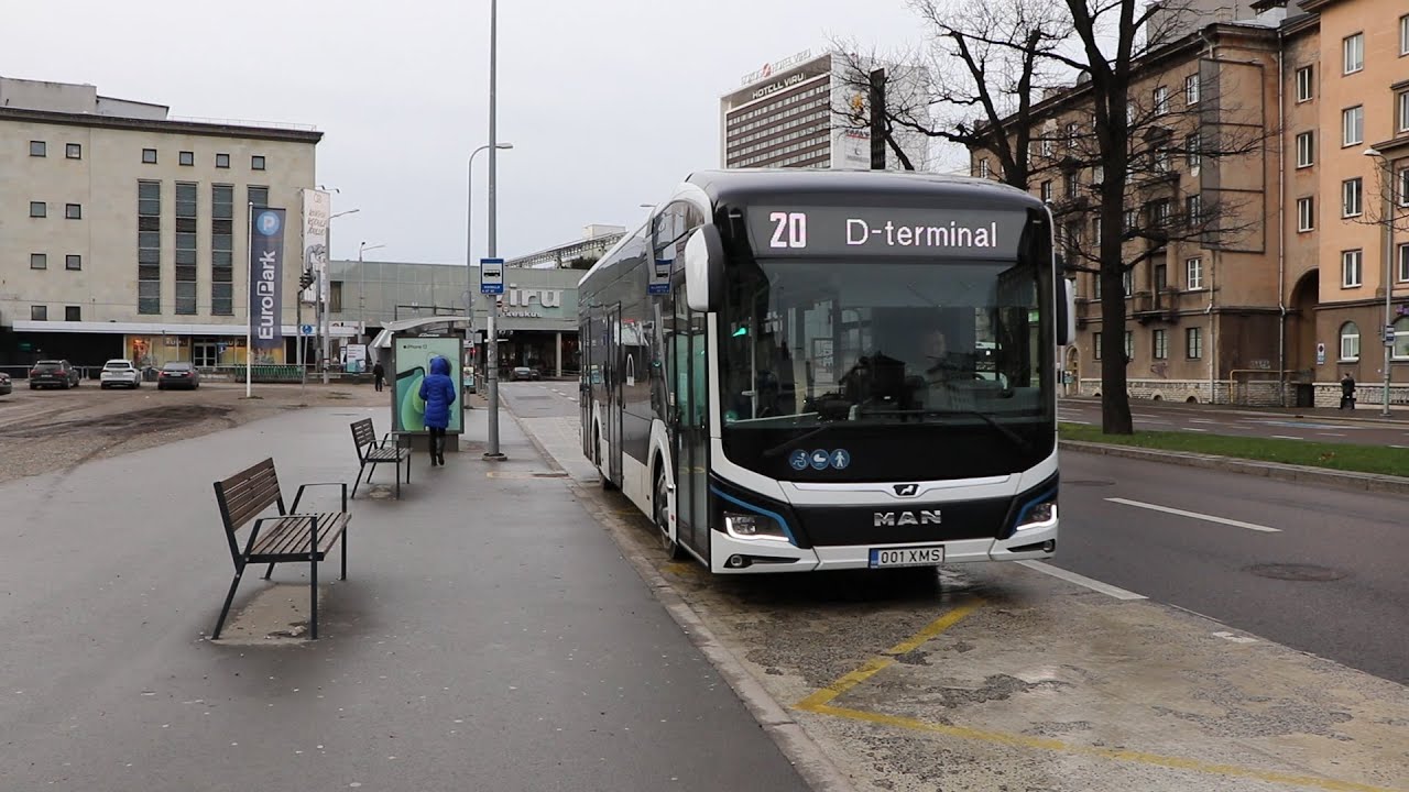 MAN Lions City 12E electric bus test runs at Tallinn