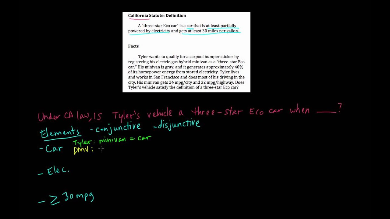 IRAC with statutes - example