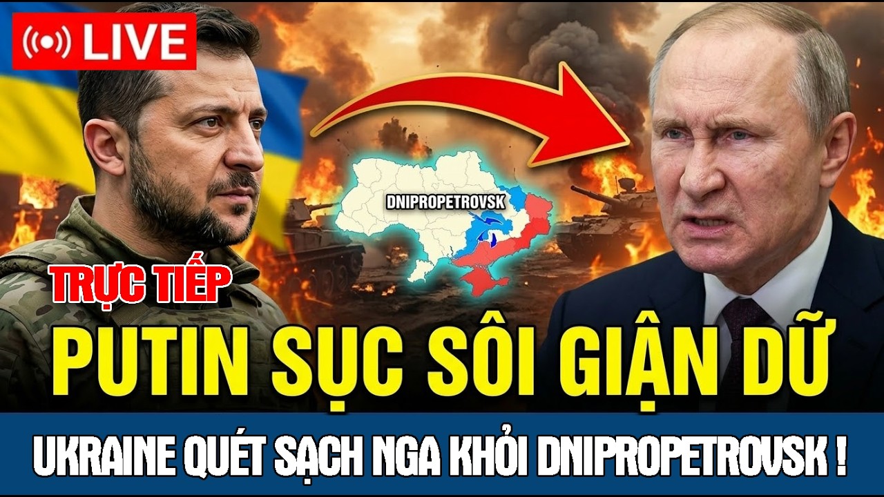 🔴TRỰC TIẾP: ĐÒN PHẢN CÔNG UKRAINE - PUTIN sục sôi Giận Dữ – IRGC bị Dân IRAN truy lùng