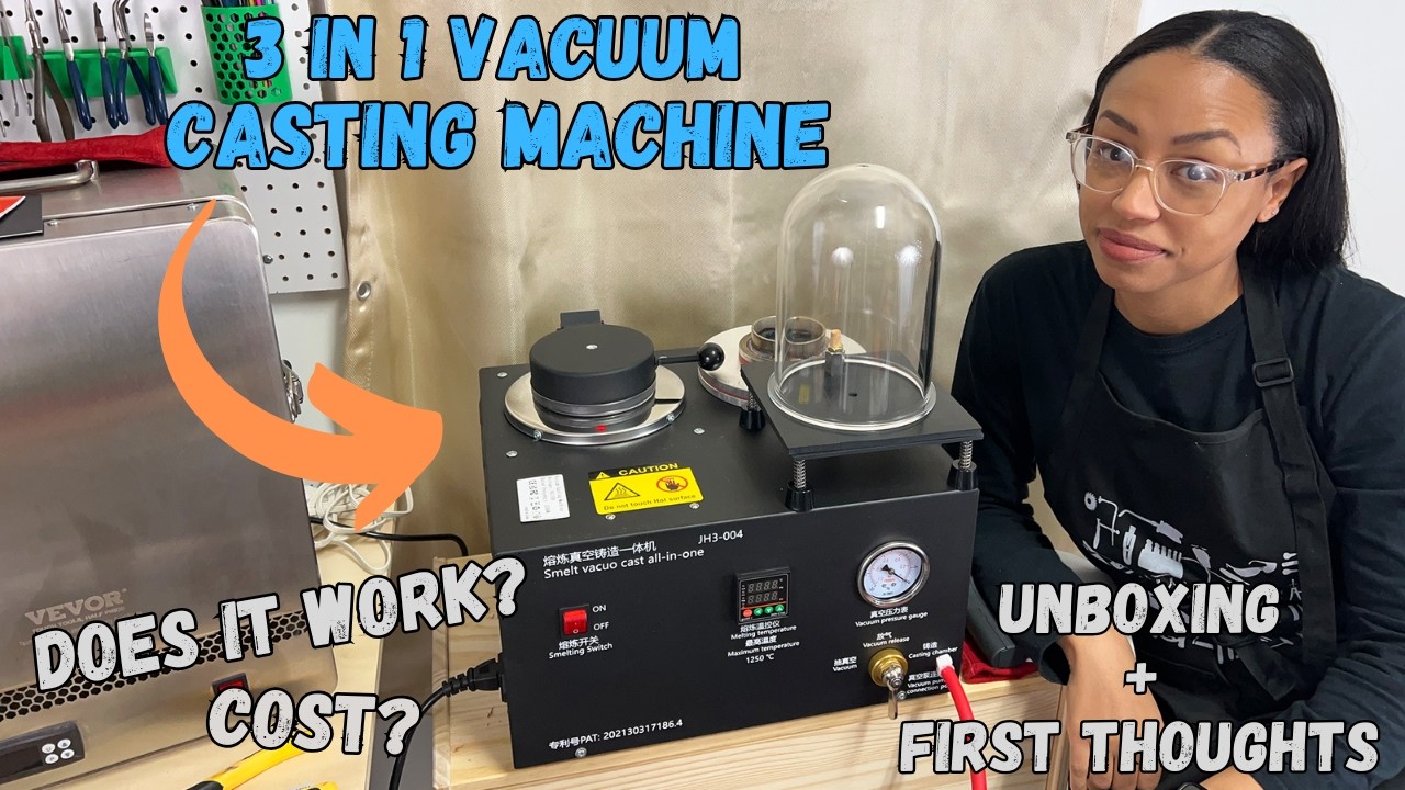 3 in 1 Vacuum Casting Machine for Lost Wax Casting, Unboxing & Attaching a Vacuum Pump + Impressions