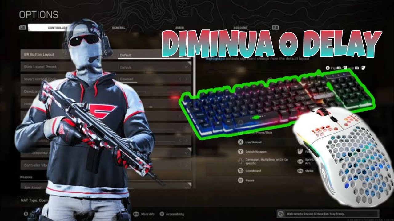 WARZONE E VANGUARD DE MOUSE E TECLADO NO CONSOLE COM MENOS DELAY