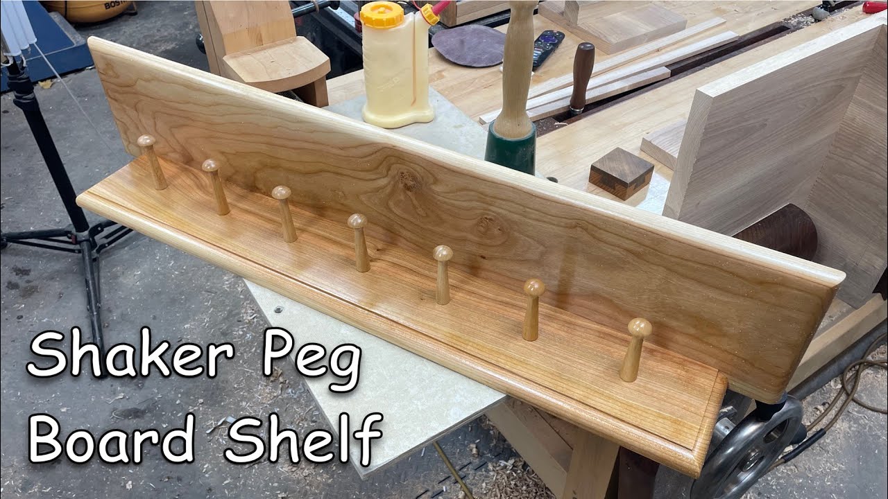 Shaker Peg Board Shelf