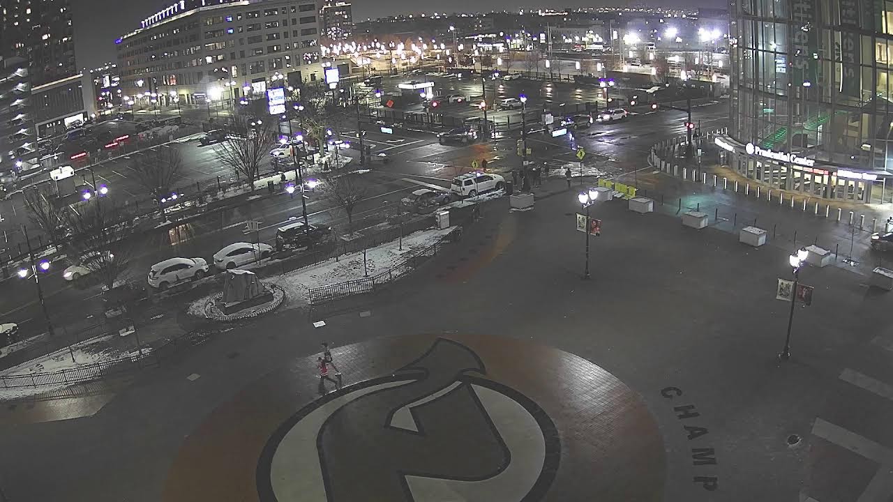 Devils / Hurricanes fans outside Prudential Center LIVE