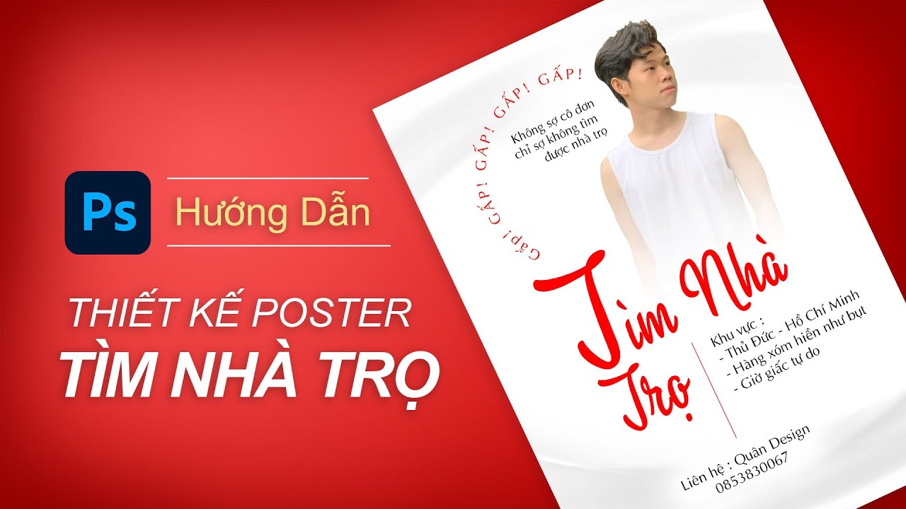 Hướng dẫn thiết kế Poster Tìm Nhà Trọ | #photoshop