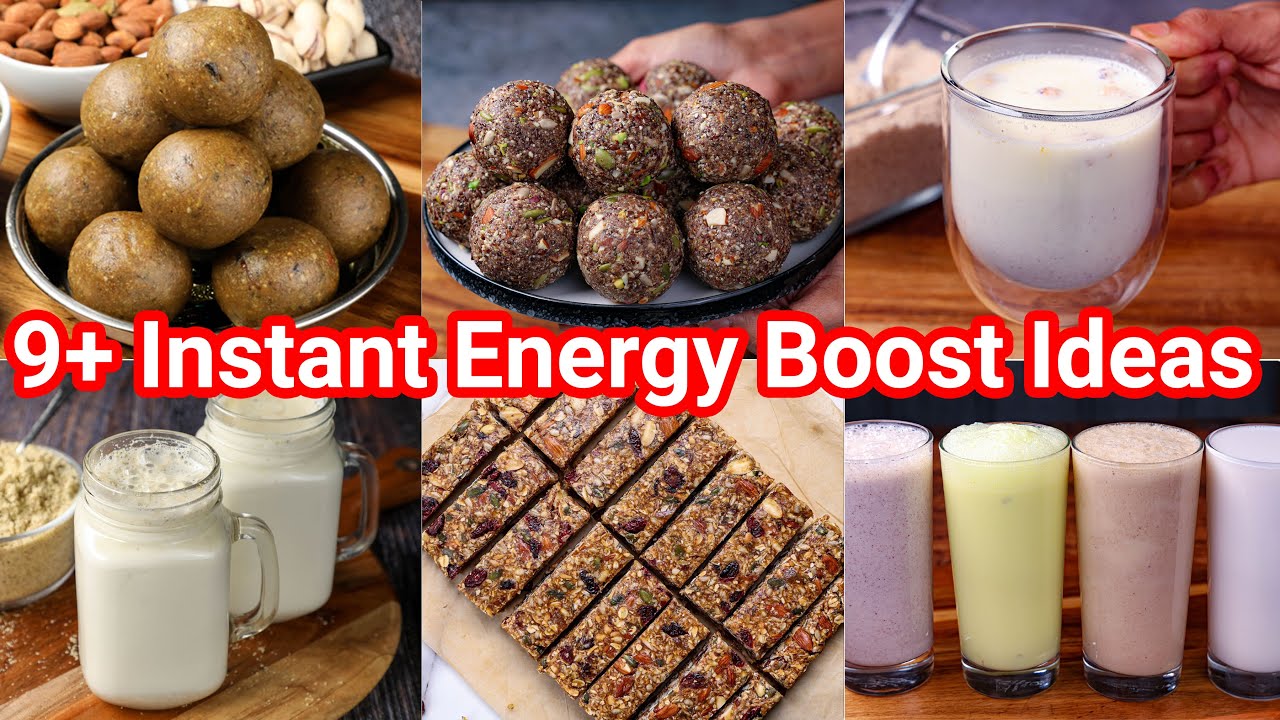 9+ Instant Energy Food & Drink Recipes For Stamina & Weakness |  Snacks for Sleepy to Supercharged