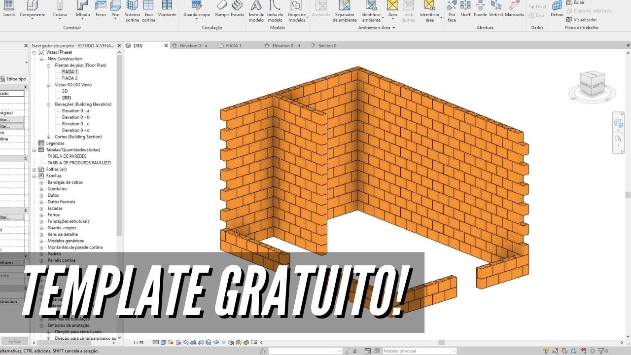 COMO FAZER ALVENARIA ESTUTURAL COM O REVIT GRATUITAMENTE