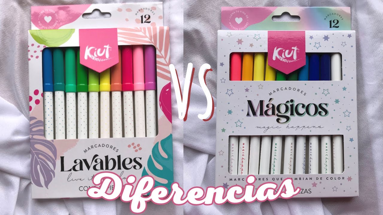 DIFERENCIAS MARCADORES LAVABLES Y MÁGICOS KIUT ♥ Artistica Ecuador