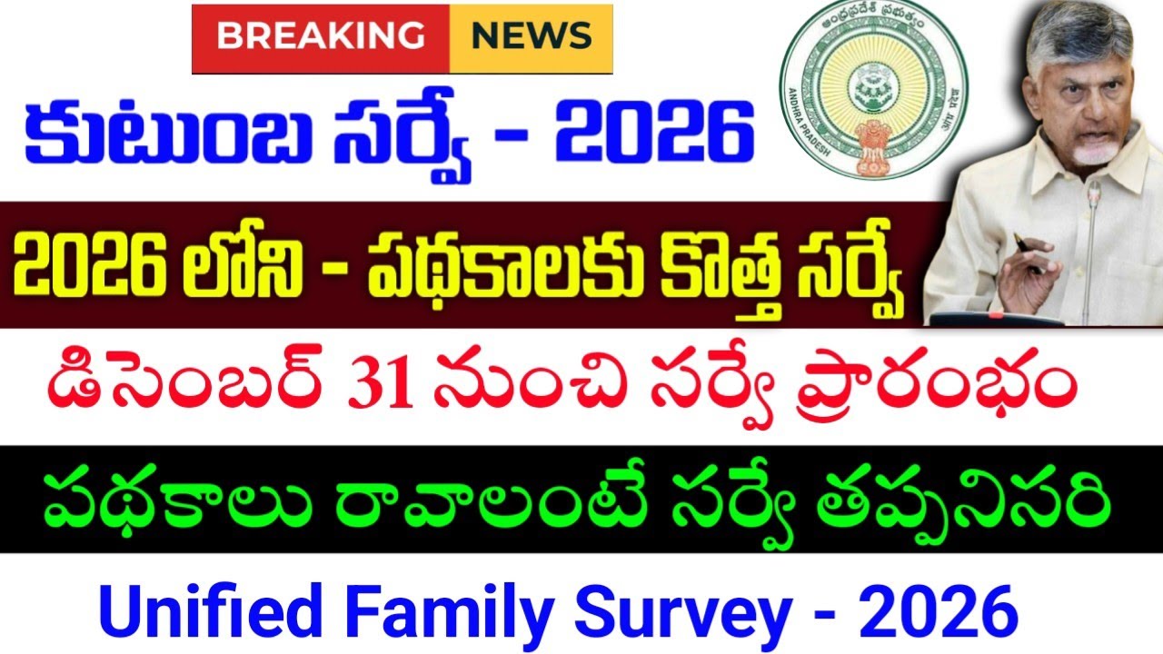 AP ఫ్యామిలీ బెనిఫిట్ కార్డ్ -  ఇంటింటికీ సర్వే |Ap unified Family survey - 2026|ap schemes 2026