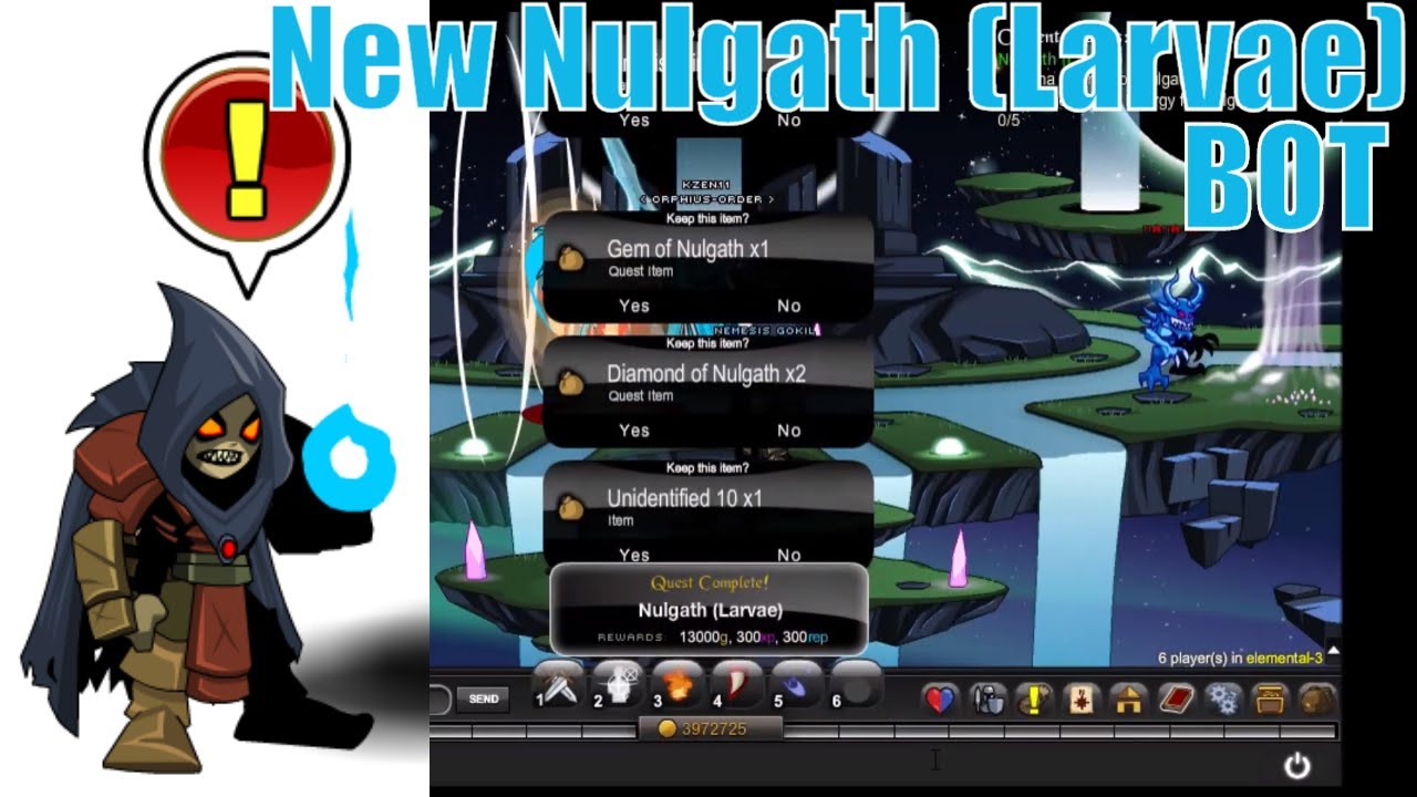 AQW new nulgath (Larvae) quest bot 2020