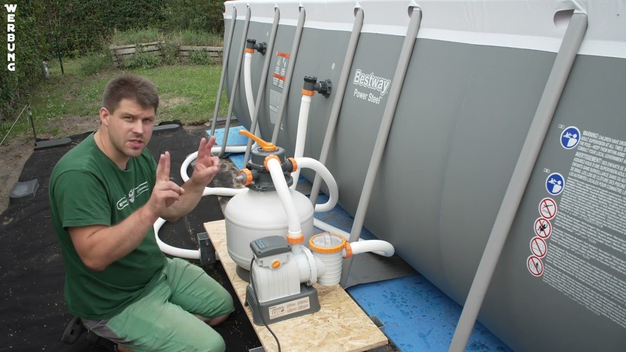 Pool perfekt sauber! | Bestway Flowclear Sandfilteranlage Installation leicht gemacht!