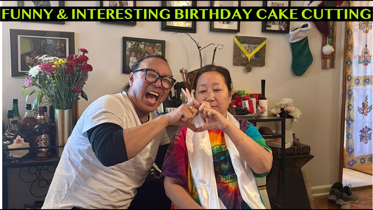 VERY FUNNY & INTERESTING BIRTHDAY CAKE CUTTING AT HOME | YAYA TIBETAN VLOGS | TIBETAN VLOGGERS |