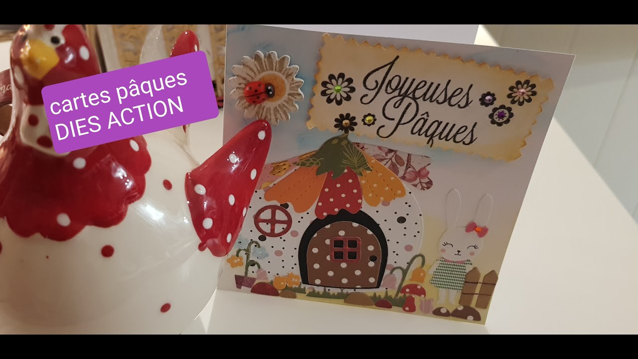 Carte pâques 🍫🍬DIES ACTION et bloc Papier ACTION 