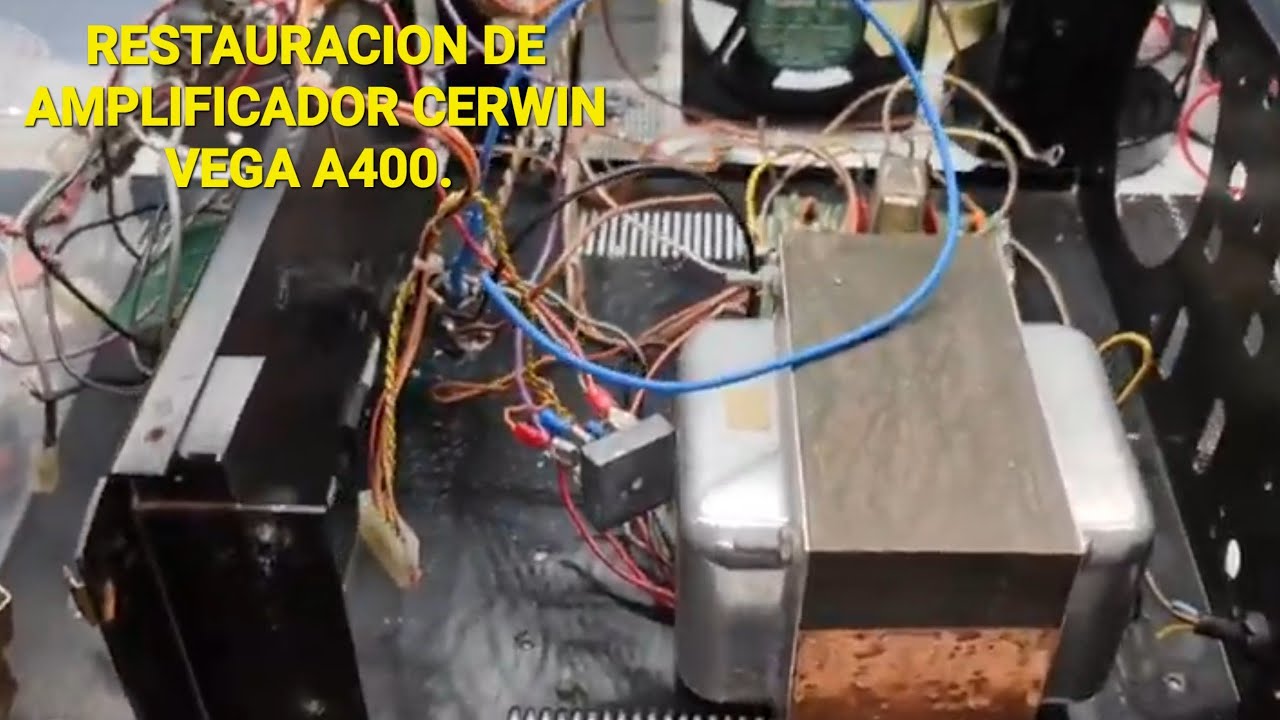 REPARACION Y RESTAURACION DE AMPLIFICADOR PROFECIONAL  CERWIN -VEGA A-400.   1 .VIDEO.