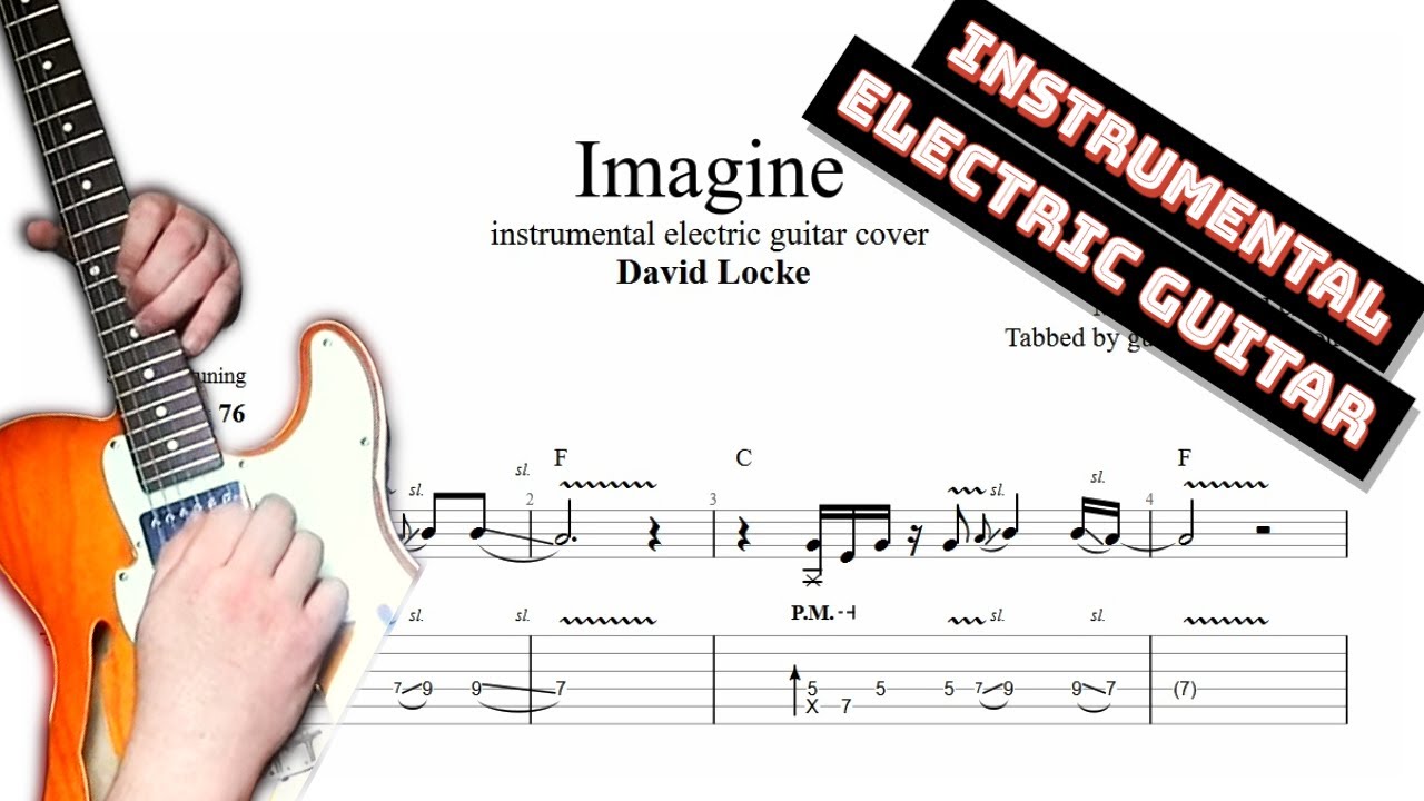 Imagine TAB -  instrumental electric guitar tab (Guitar Pro)