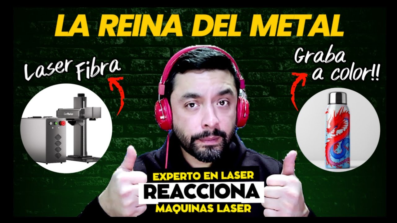 ¡Corta METAL y graba a COLOR! la máquina LÁSER más potente. #cortelaser  #laserfibra #grabadoláser