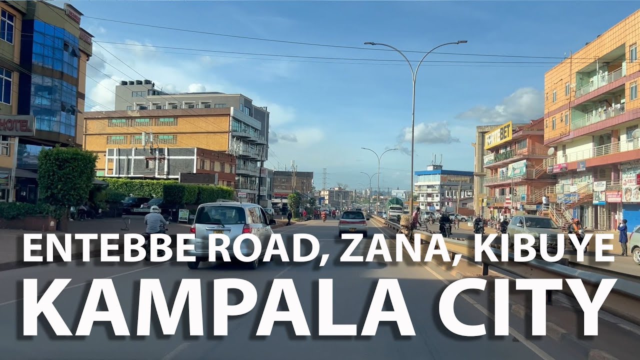 🇺🇬ENTEBBE ROAD FROM ZANA , KIBUYE, KATWE TO KAMPALA