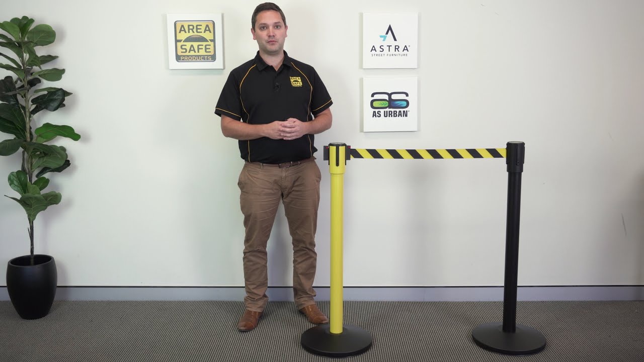 Retractable Hazard Belt Barrier - Area Safe Products