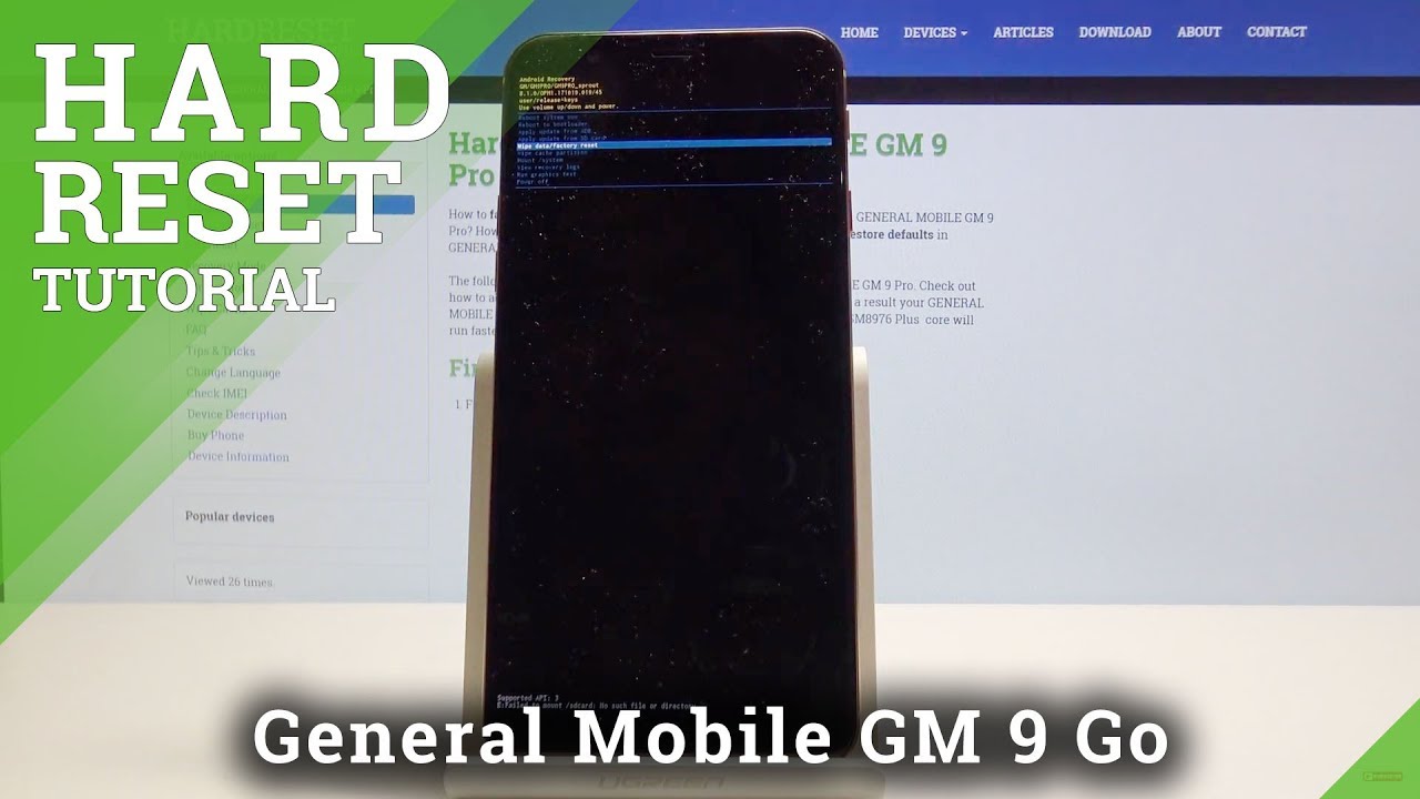 HARD RESET GENERAL MOBILE GM 9 Pro - Wipe Data / Bypass Screen Lock