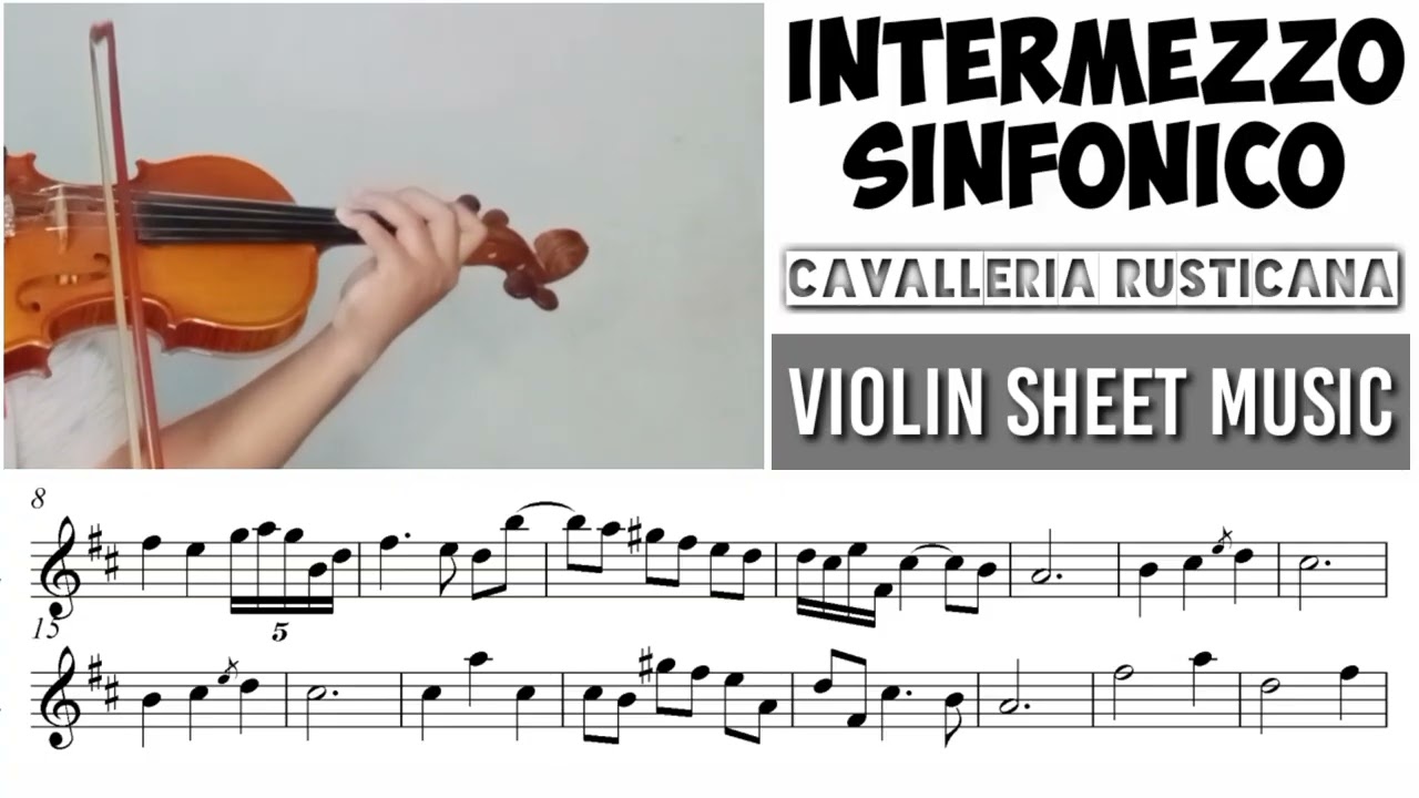 Free Sheet || Intermezzo Sinfonico - Cavalleria Rusticana || Violin Sheet Music
