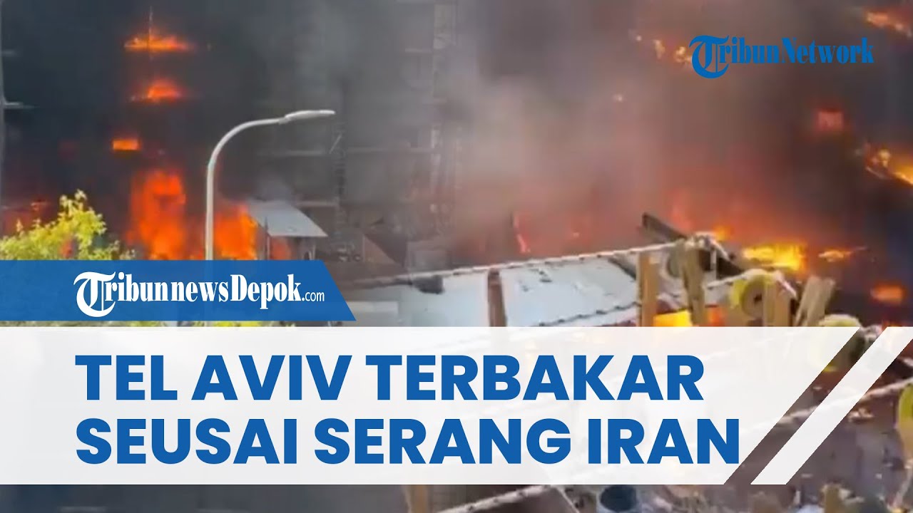 Tel Aviv Terbakar Misterius Seusai Serang Iran, Warga Terjebak di Gedung yang Dilalap Api