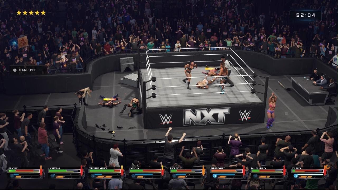 WWE 2K25_8 women elimination match pin or submission.