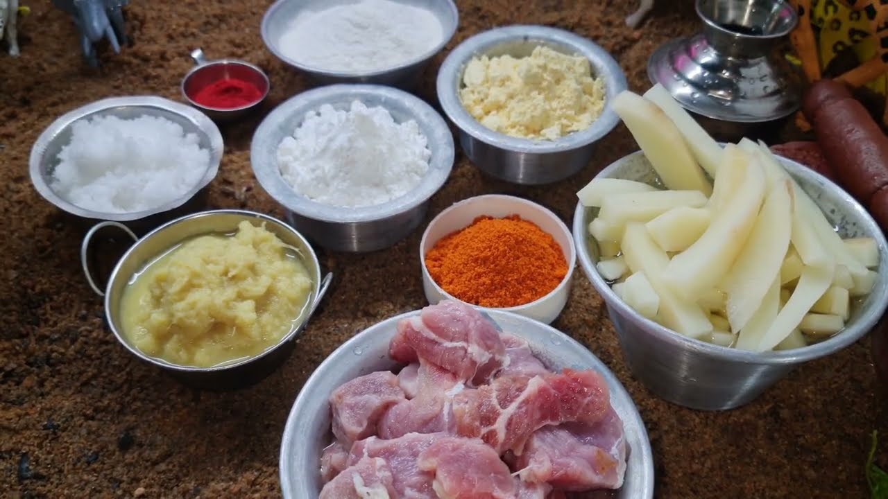 சுவையான பிரெஞ்ச் பிரைஸ் பீஃப் பக்கோடா சமையல் | Tiny Non Veg Cooking