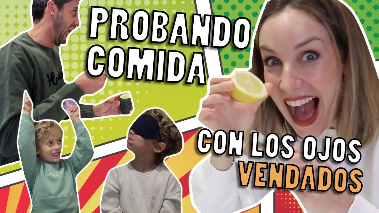 PROBANDO COMIDA CON LOS OJOS TAPADOS EN FAMILIA | CHALLENGE Fátima Cantó
