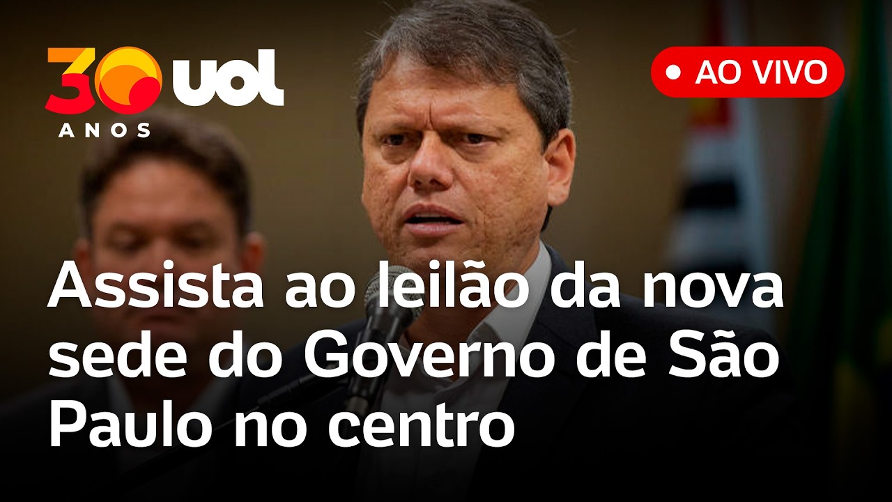 Tarcísio faz leilão para construção de nova sede do governo no centro de SP; assista ao vivo