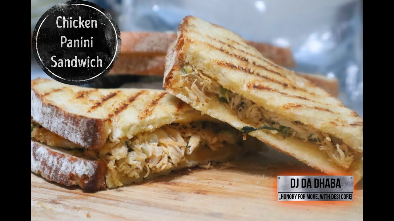 Grilled Chicken Panini Sandwich Recipe| Easy Chicken Sandwich Recipe|  Shredded Chicken Sandwich|