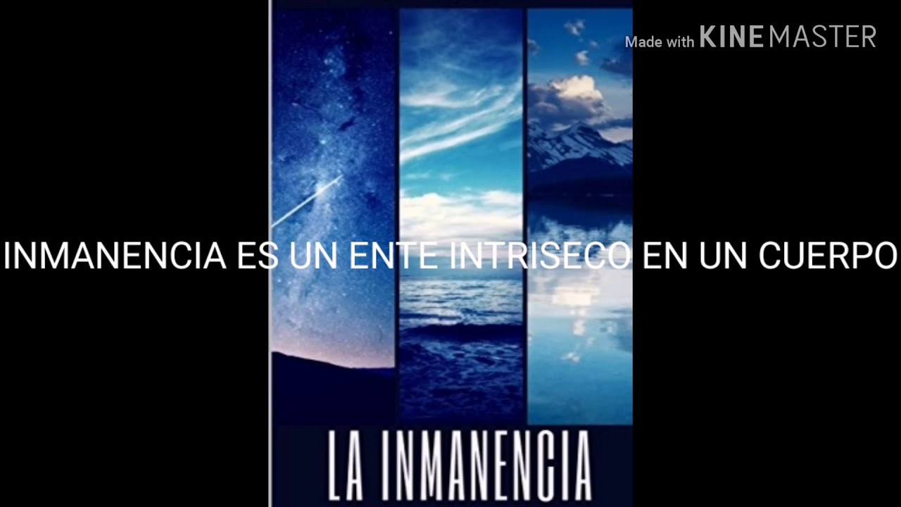 QUE ES LA INMANENCIA Y LA TRASCENDENCIA DIVINA Y HUMANA?