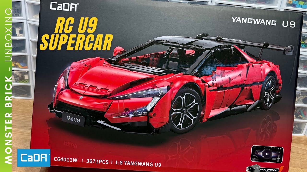 Распаковка: CaDA RC 1:8 YangWang U9 (3671 штука) Пульт дистанционного управления BYD C64011W