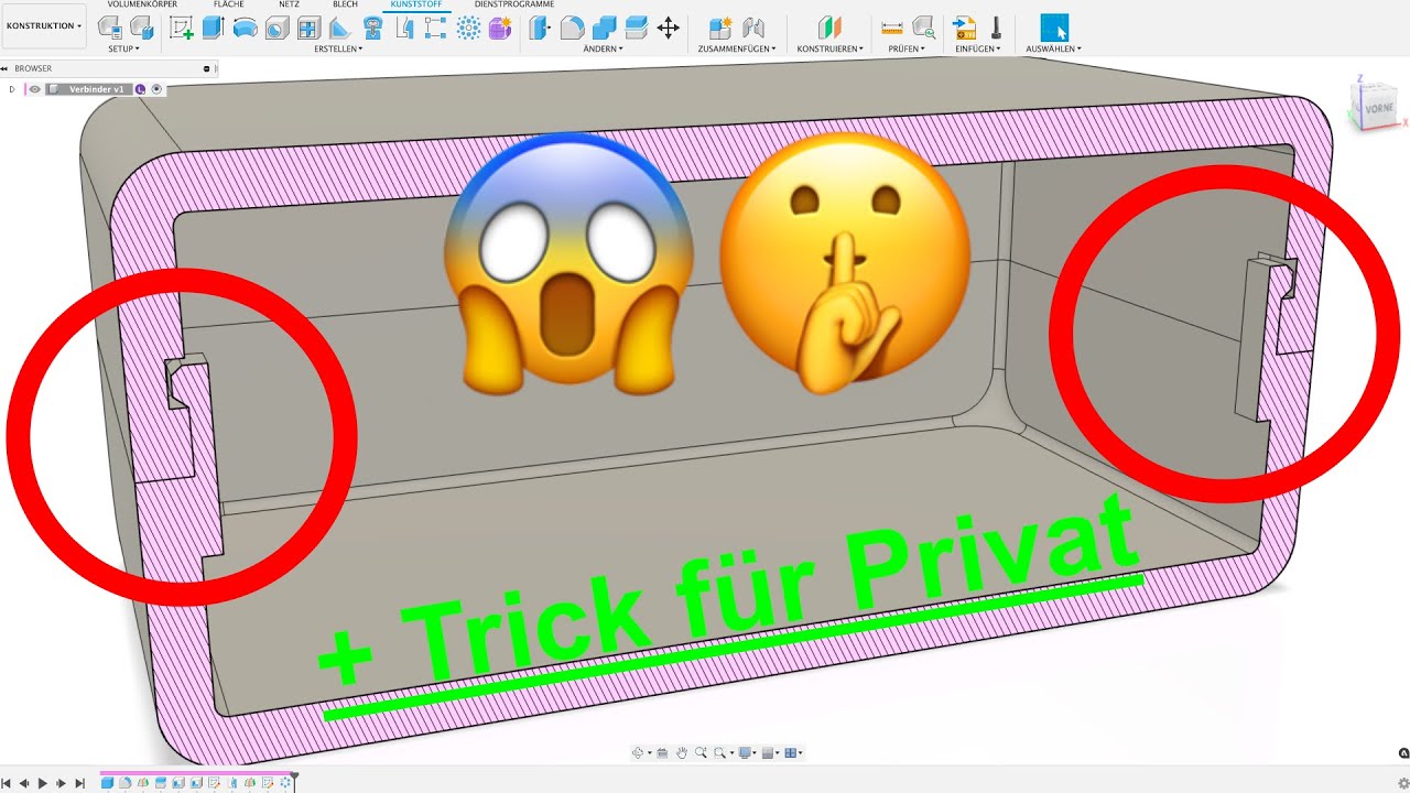 Fusion 360 Update 2 0! Schnappverschluss + Trick für Privat!