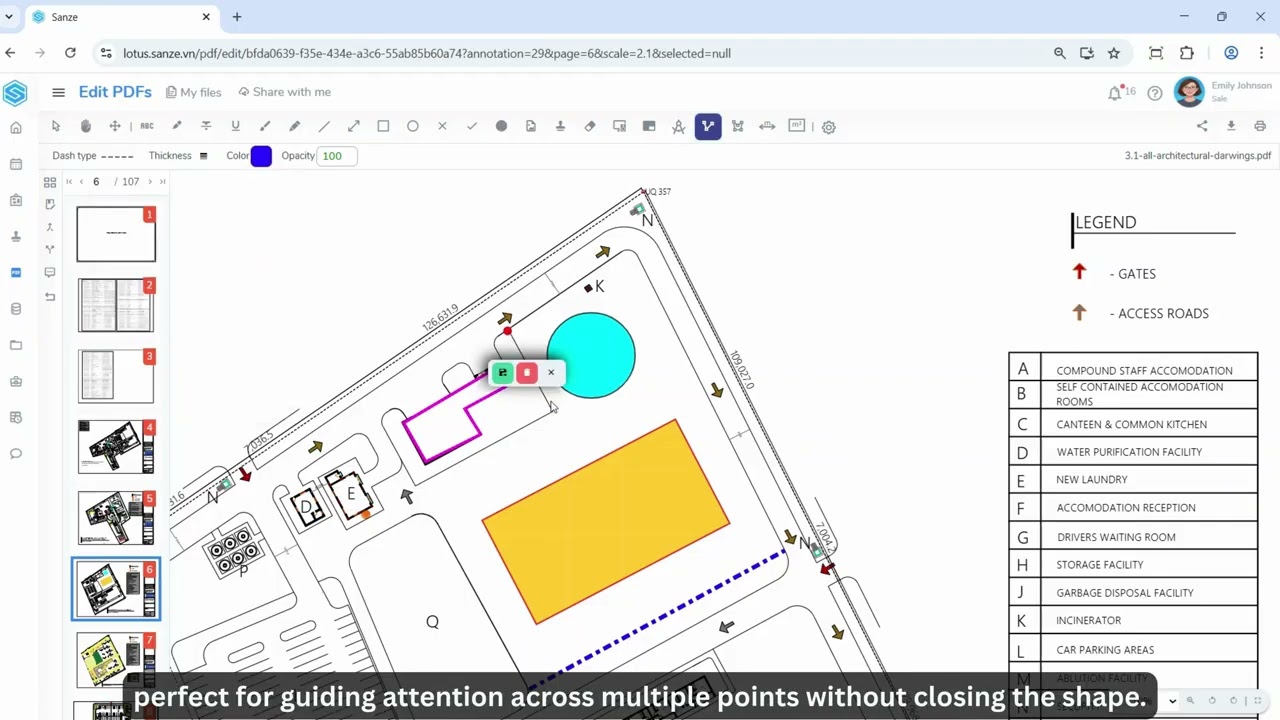 How to Draw & Visual Markups in Edit PDFs of SANZE system?