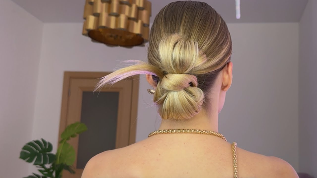 Sleek bun hairstyle | perfect for long hair 