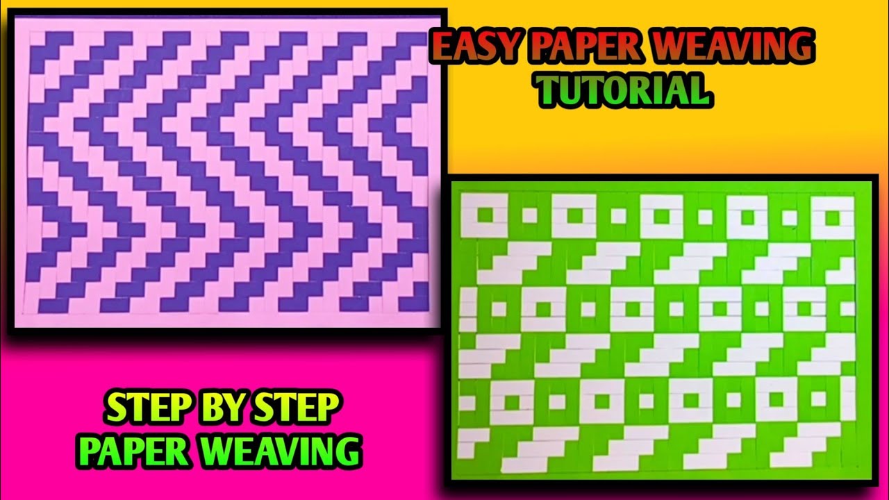 Creative Paper Weaving Colour Ideas | Weaving with Paper Strips Step-by-Step Tutorial
