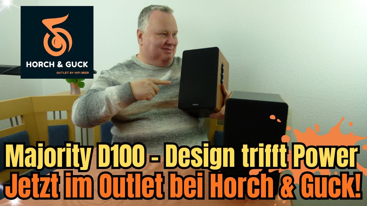 Majority D100 Aktivlautsprecher 🎶 – 100W HiFi-Sound in edlem Holzdesign zum Outlet-Preis sichern 💰