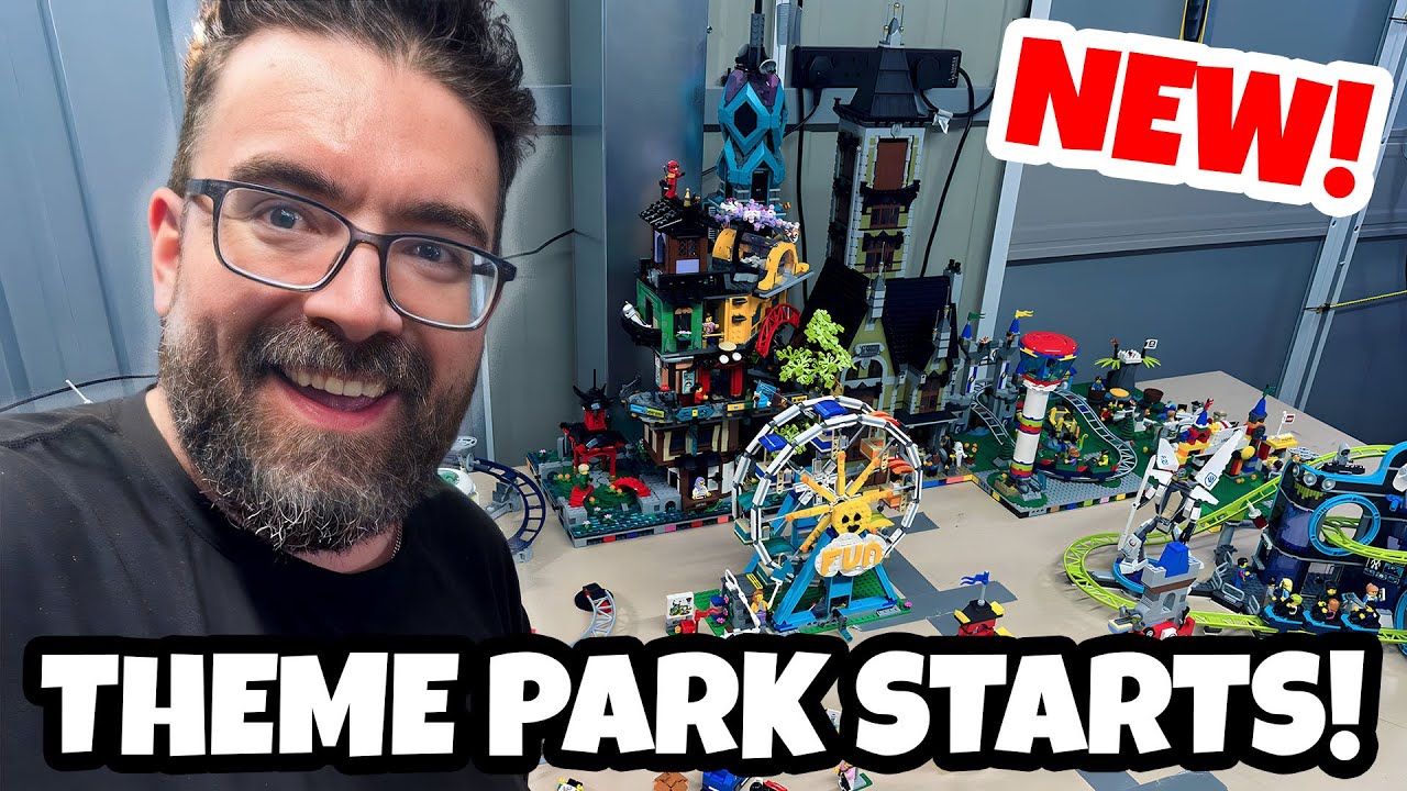 We’re Building a LEGO Theme Park! First Rides Go In!