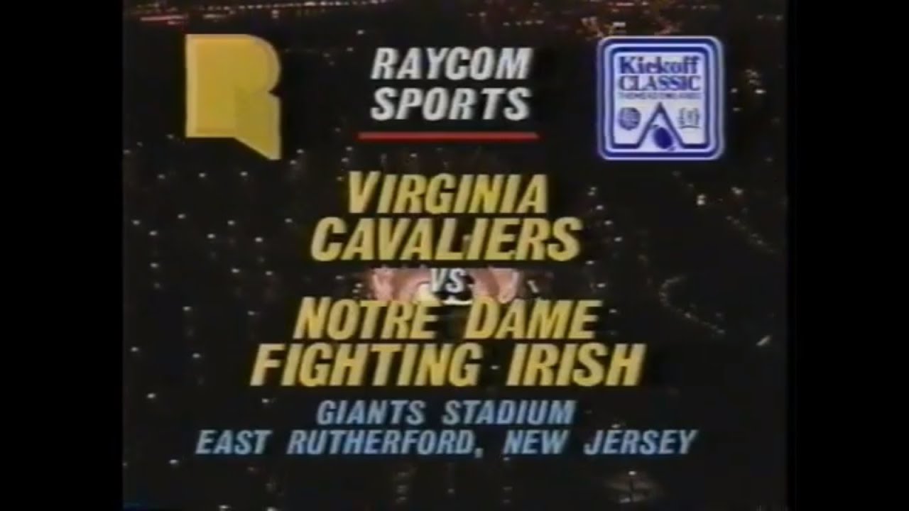 1989 Kickoff Classic - Notre Dame vs Virginia at Giants Stadium (Raycom)